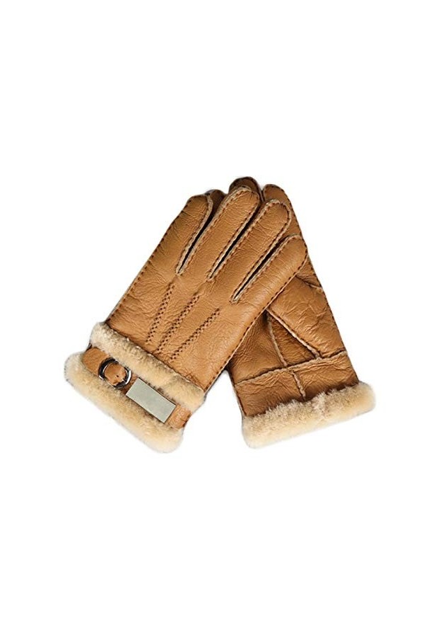 QIAOLI Gants dhiver en cuir pour homme et femme - Gants chauds pour lhiver et lautomne - Chauds en laine thermique - Moufl