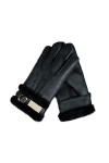 QIAOLI Gants dhiver en cuir pour homme et femme - Gants chauds pour lhiver et lautomne - Chauds en laine thermique - Moufl