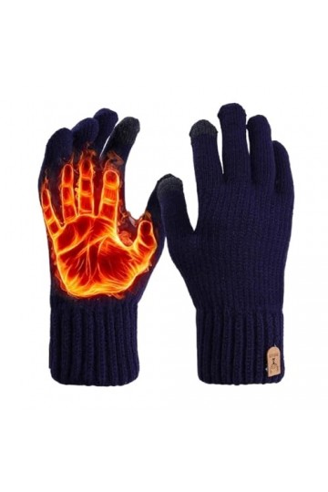 ERICAT Gants chauds dhiver en laine tricotée for écran tactile, coupe-vent for lextérieur, course à pied, ski, mitaines de 