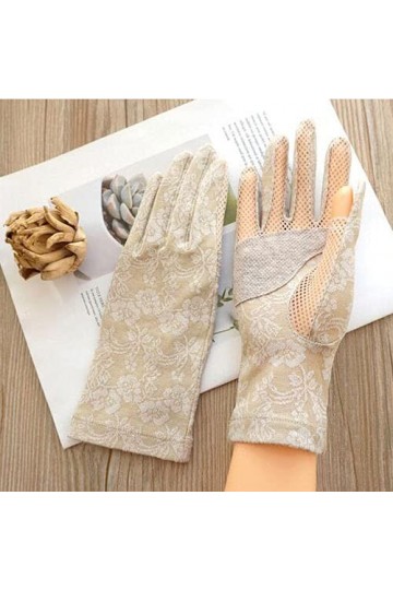 Sananke Gants en Coton Fins pour Femmes Printemps et été, crème Solaire, Absorbant la Transpiration, Gants à écran Tactile sa