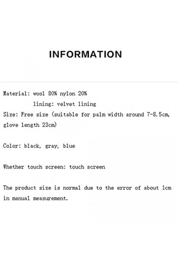 Gants en laine confortables - Gants chauds pour écran tactile - Gants élégants pour femmes - Gants dhiver thermiques couleu