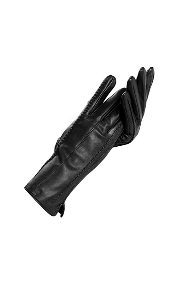 Reocahoo Gants Mariée Gants en Cuir pour Femmes, Cuir véritable, Doublure en Coton Chaud, Gants en Cuir Tendance, Gants en Cu