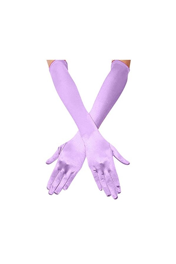 wrtgerht Gants Mitaines Convertibles mariée Femmes Doigt Gants de Danse coude Longs Gants Longueur Gants Mitaines Enfant en B