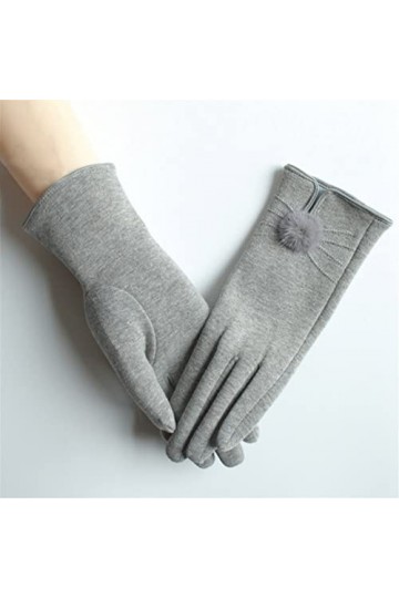 Gants dhiver pour femme en daim chaud pour sports de plein air et conduite avec boutons