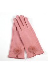 Gants dhiver pour femme en daim chaud pour sports de plein air et conduite avec boutons