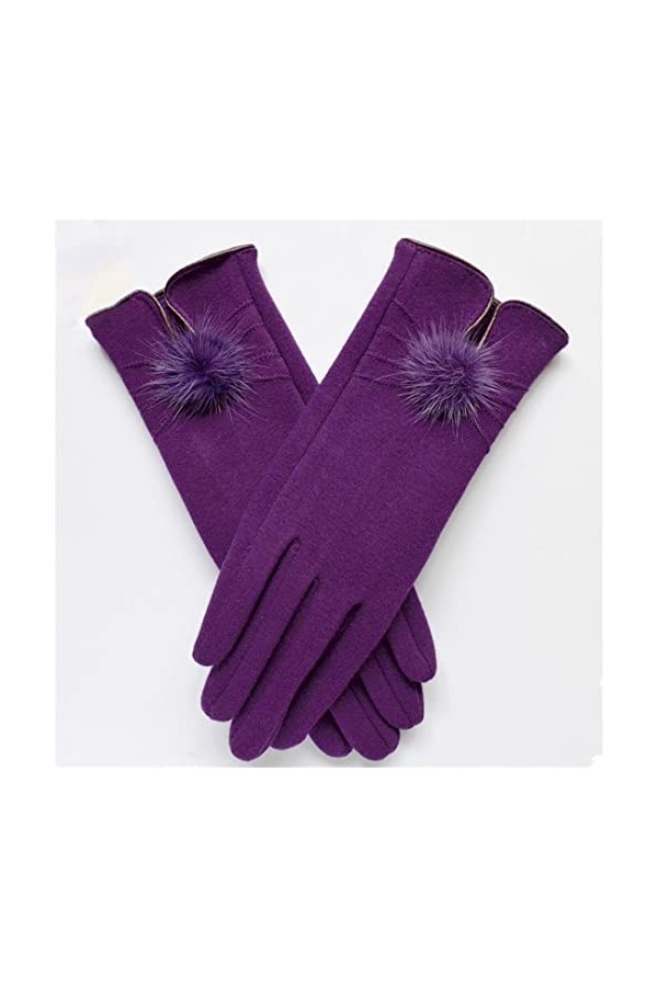 Gants dhiver en laine de vison pour femme