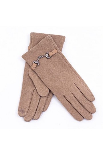Gants dhiver de luxe pour femme avec chaîne épaisse coupe-vent et élastique
