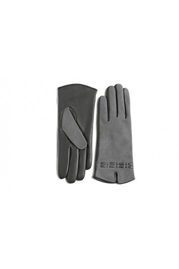 YISEVEN Femme Gants en Cuir Peau de Mouton Agneau Véritable Suédé Cadeau Hiver Chaud Laine Doublée Élégante Rayures Long Poig