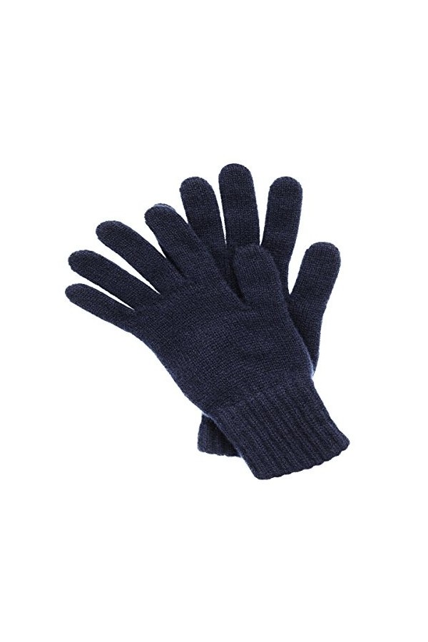 Gants en cachemire pour femme fabriqués en Écosse - Bleu -