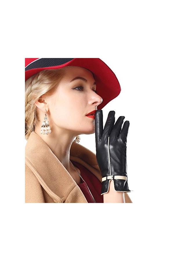 NappaNovum - Gant - Femme - noir - Large