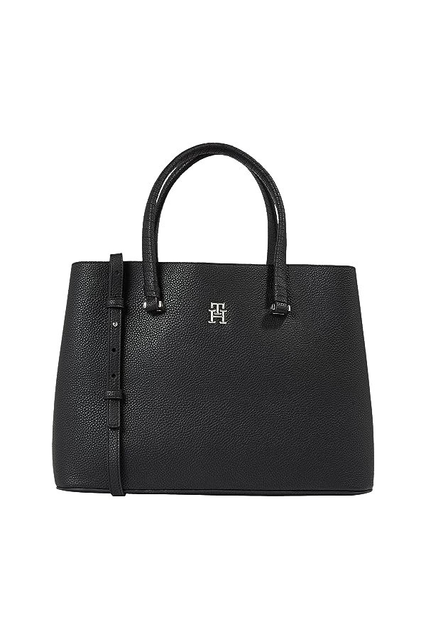 Tommy Hilfiger Cartable avec emblème Th, Femme, Noir, OS