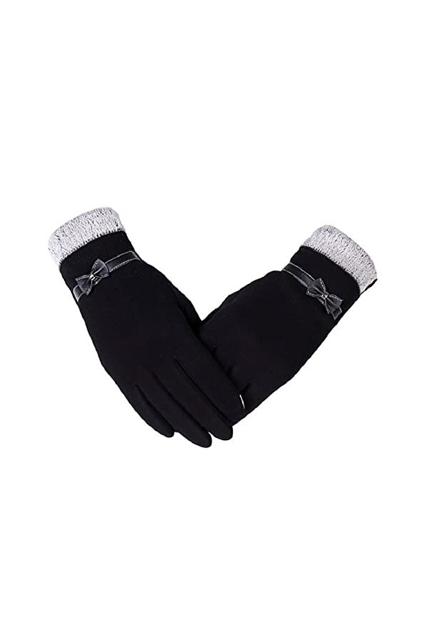 JSJJEDC Gants for Femmes en Hiver Conduite Ski Coupe Plus Gants de Velours à écran Tactile Gants for Femmes Couleur : A, Glo