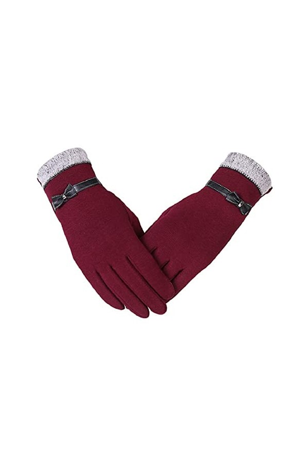 JSJJEDC Gants for Femmes en Hiver Conduite Ski Coupe Plus Gants de Velours à écran Tactile Gants for Femmes Couleur : A, Glo