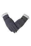 JSJJEDC Gants for Femmes en Hiver Conduite Ski Coupe Plus Gants de Velours à écran Tactile Gants for Femmes Couleur : A, Glo