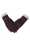 JSJJEDC Gants for Femmes en Hiver Conduite Ski Coupe Plus Gants de Velours à écran Tactile Gants for Femmes Couleur : A, Glo
