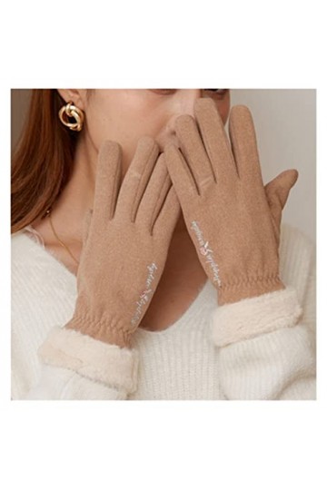 JSJJEDC Gants Chauds for Femmes Automne et Hiver Plus Velvet épaississement déquitation Confortable Gants cationiques Chauds