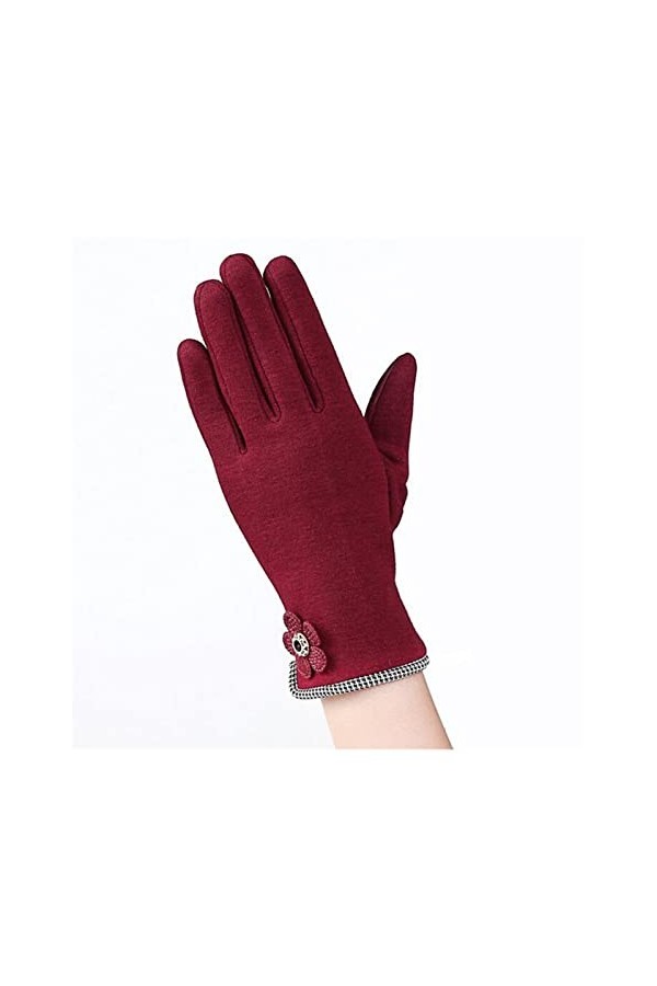 JSJJEDC Gants de Fleurs de Sport de Plein air Chaud for Femmes, Gants décran Tactile for Femmes Couleur : C, Gloves Size : 