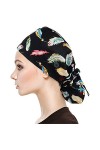 MINYING Calot Chirurgical Fleur Chapeau dinfirmière Bonnet Chirurgical Tissu Turban Chimio Coton pour Filles Femmes Chapeaux