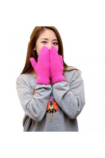 WAAZI Gants Chauds tricotés Hiver Bras Mitaines Mode Femmes Doux Mitaines Gants Mitaines Color : Pink, Size : Einheitsgr��e 