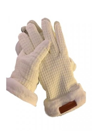 BLAIS Gants dhiver pour femme, gants en velours épais et antidérapants, a, taille unique