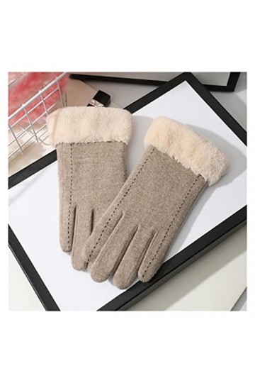 HXJ Gants dhiver Femmes Plus Velvet Gants tricotés Velouté Mignon Étudiant Cyclisme Gants de Conduite, Chien Marche, Gants d