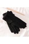 Gants dhiver pour femme avec doublure en polaire chaude pour conduite en plein air rétro coupe-vent avec bride au poignet