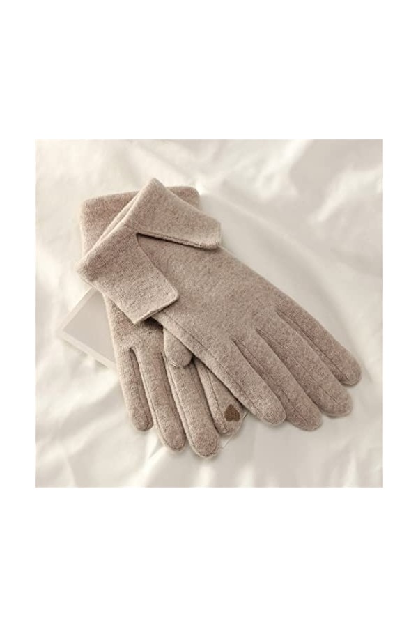 Gants dhiver pour femme avec doublure en polaire chaude pour conduite en plein air rétro coupe-vent avec bride au poignet