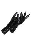 Dndrdhfb Gants chauds en cuir pour femme - Moufles courtes et douces pour lhiver, Noir, 7