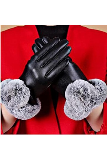 Focisa Gants Gloves Moufles Hiver Homme Femme Gants De Balle Élégants À La Mode pour Dames Doigt Complet Plus Gants Chauds en