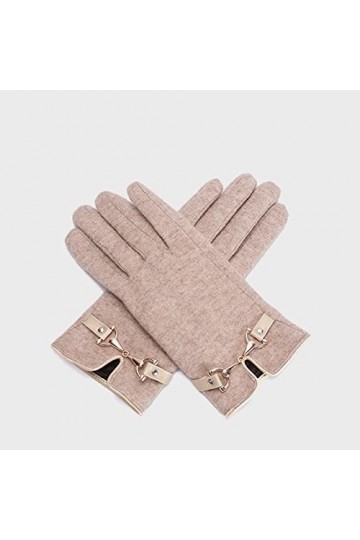 Gants Gloves Moufles Hiver Homme Femme Gants pour Femmes De Couleur Pure Et Gants À Écran Tactile Rembourrés en Velours À La 