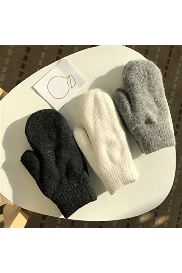 INGVY Gants dhiver pour femme - Automne et hiver - Moufles chaudes en peluche - Gants de cyclisme épais
