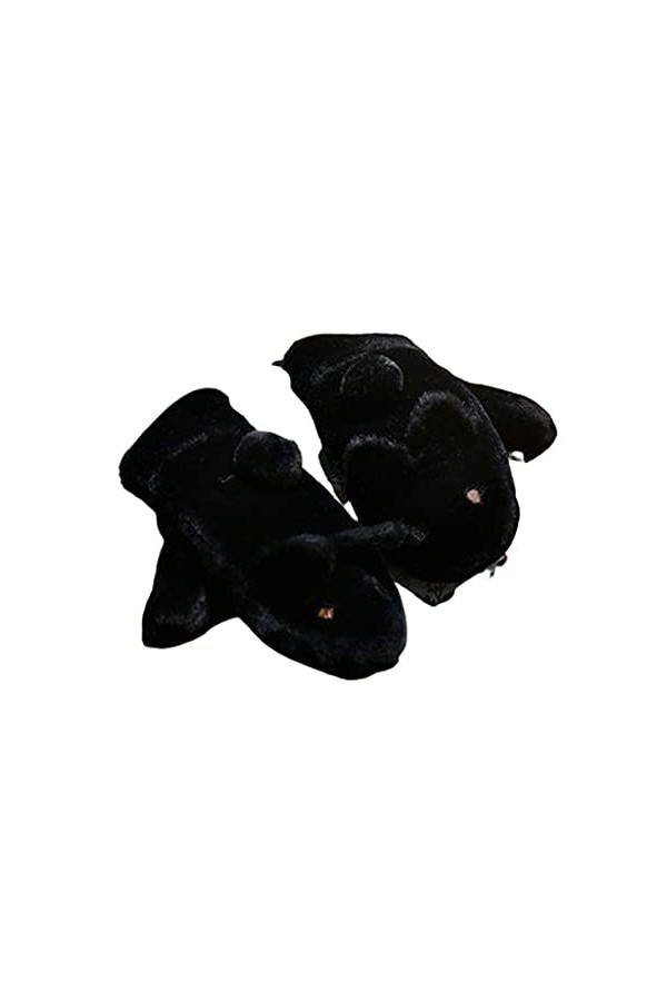 ZAJ Garder au Chaud Gants hivernaux Chauds - Gants en Peluche Mignons - Gants Thermiques for Femmes - Gants floues de Mitaine
