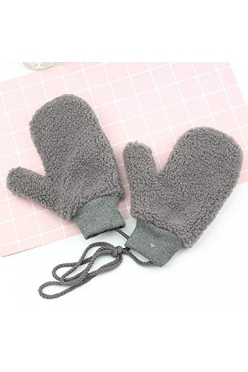 Gants Gloves Moufles Hiver Homme Femme Mitaines Licou Tricotées en Molleton De Corail De Couleur Unie pour Femmes, sans Doigt