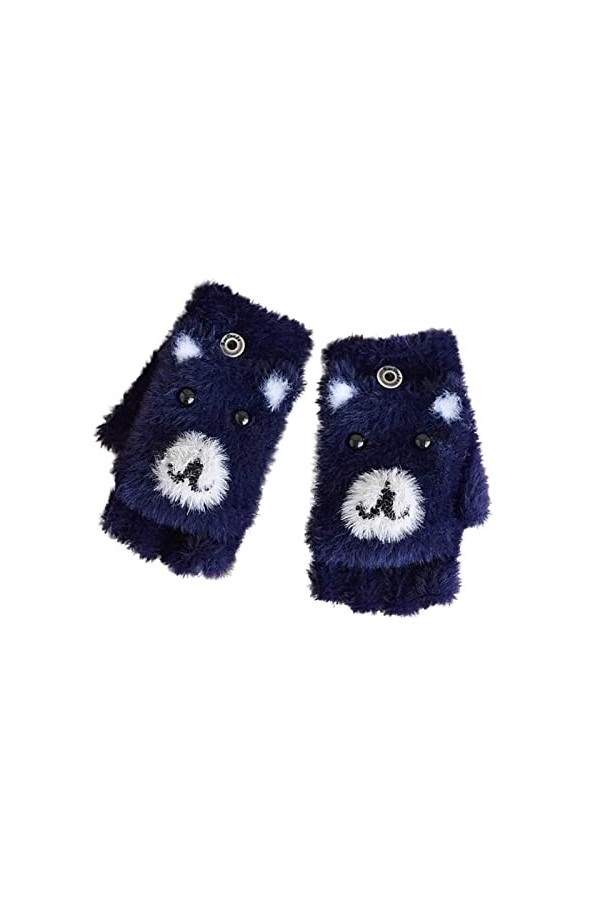 wrtgerht Gants Mitaines Hommes Hiver Chaud sans Doigts Chaud Multifonction Hiver Mignon Gants Mitaines Femmes Temps Froid Gan