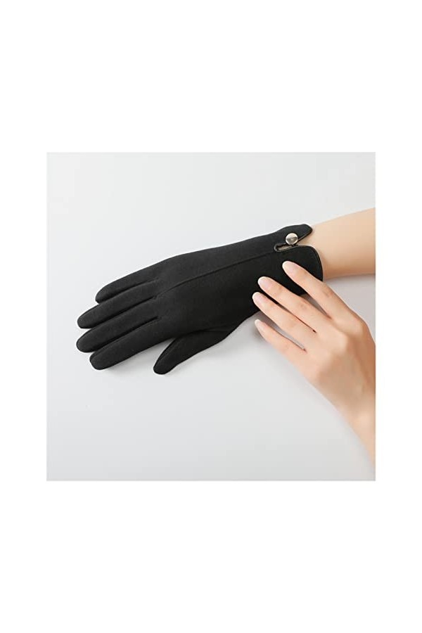 JSJJEDC Gants dhiver dhiver dhiver for Femmes, Sports de Plein air Peluche à lintérieur des Doigts à lécran Tactile Cou