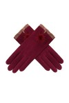 JSJJEDC Gants décran brodés dautomne et dhiver for Femmes Couleur : D, Gloves Size : One Size 