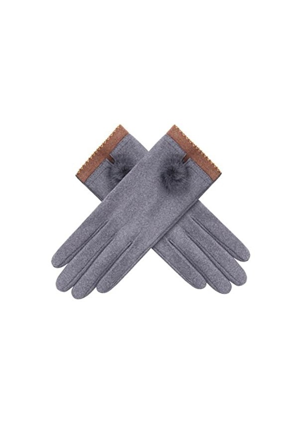 JSJJEDC Gants décran brodés dautomne et dhiver for Femmes Couleur : D, Gloves Size : One Size 