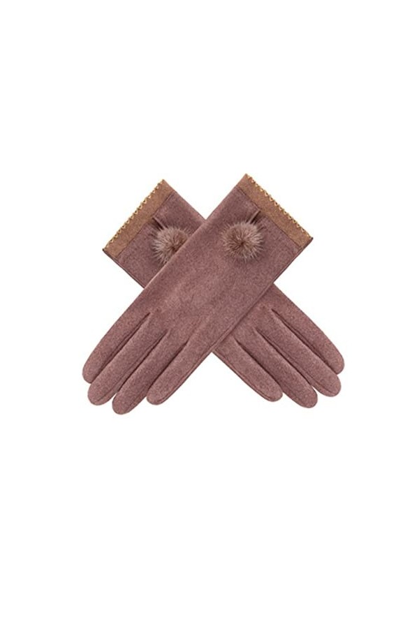 JSJJEDC Gants décran brodés dautomne et dhiver for Femmes Couleur : D, Gloves Size : One Size 
