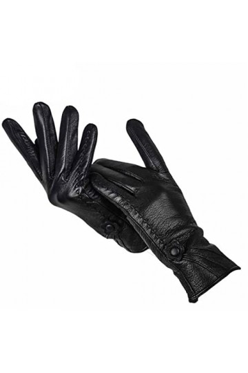 Moufles dhiver pour femmes, garde au chaud, gants en cuir pour femme