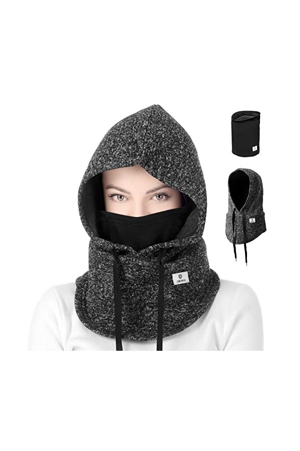 COMIANO Balaclava Cagoules pour Le Cou Doux Réchauffeur Balaclava Capuchon Sports de Plein Air Coupe-Vent pour Le Visage pour