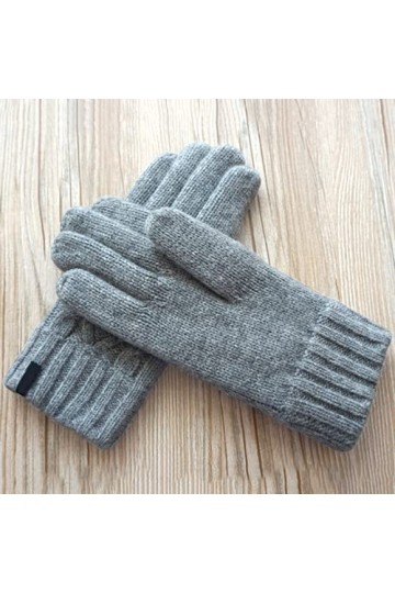 Jjshueryg Automne et Hiver Dames Pure Laine Laine Plus Velours épaississement équitation écran Tactile Gants de Conduite tric