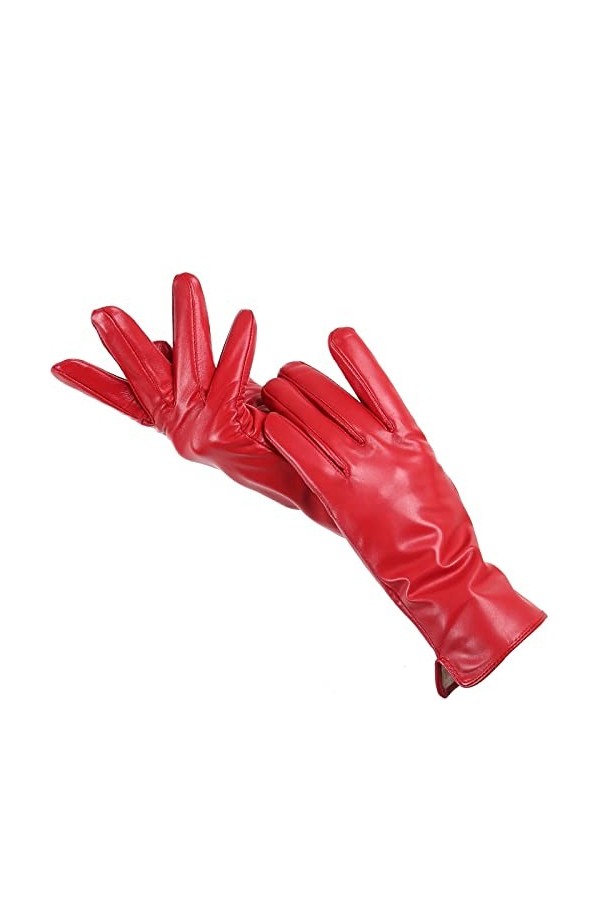 Gants Femmegants En Cuir Simples Femmes Gants En Cuir Pour Femmes En Peau De Mouton Gants Pour Femmes Mitaines Chaudes Pour F