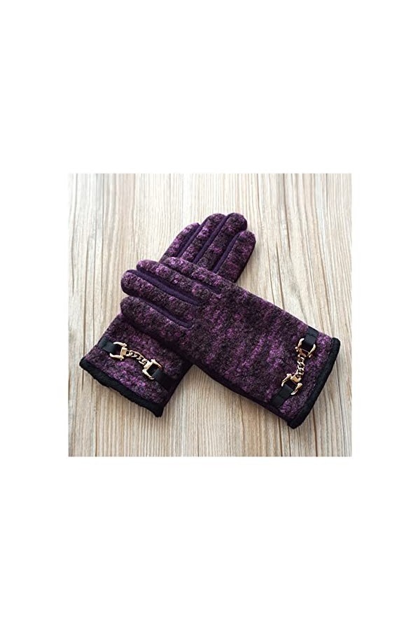 iPeson Doigts Antidérapants Gants for Femmes Double Couche dhiver Plus Gants en Molleton Gants À Écran Tactile Gants Chauds 