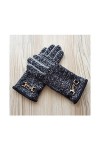 iPeson Doigts Antidérapants Gants for Femmes Double Couche dhiver Plus Gants en Molleton Gants À Écran Tactile Gants Chauds 