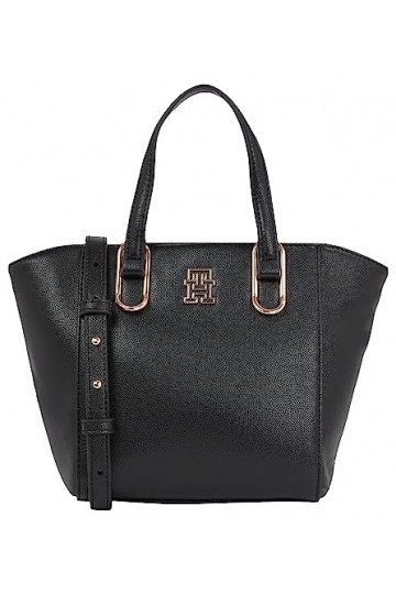 Tommy Hilfiger Th Timeless Med Sac fourre-tout pour femme, noir, taille unique, Noir, Taille unique, Décontracté