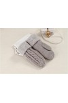 Gants Gloves Moufles Hiver Homme Femme Mitaines À Fleurs Torsadées Tricotées À La Mode pour Femmes Onesize Lightgray