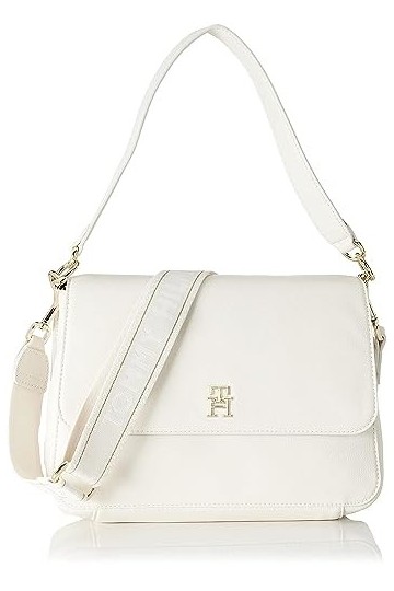Tommy Hilfiger Sac Bandoulière Femme Tommy Life Shoulder Bag Petit Modèle, Beige Weathered White , Taille Unique