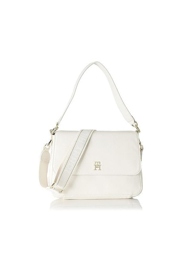 Tommy Hilfiger Sac Bandoulière Femme Tommy Life Shoulder Bag Petit Modèle, Beige Weathered White , Taille Unique
