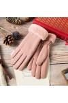 Gants Gloves Moufles Hiver Homme Femme Gants Chauds À Écran Tactile pour Femmes, Boutons Coupe-Vent Épais Et Velours pour Fem