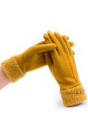 Focisa Gants Gloves Moufles Hiver Homme Femme Doublure Polaire Épaississement en Peluche Écran Tactile Gants De Conduite Dame